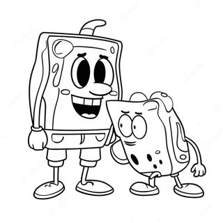 Spongebob And Patrick Heartwarming Coloring Page 60604-47956