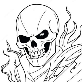 Ghost Rider In Flames Coloring Page 6061-4822