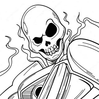 Ghost Rider In Flames Coloring Page 6061-4824