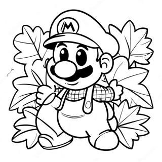 Happy Thanksgiving Mario Coloring Page 60653-47995