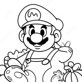 Happy Thanksgiving Mario Coloring Page 60653-47996