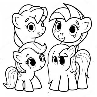 Colorful My Little Pony Cutie Mark Crew Characters Coloring Page 60694-48026