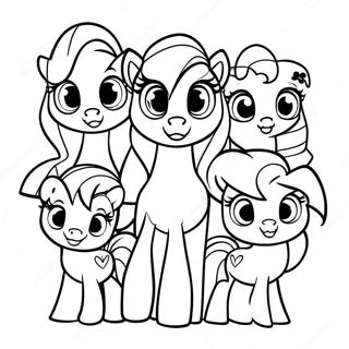 Färgglada My Little Pony Cutie Mark Crew Karaktärer Målarbild 60694-48028