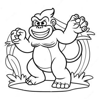 Dixie Kong Coloring Pages