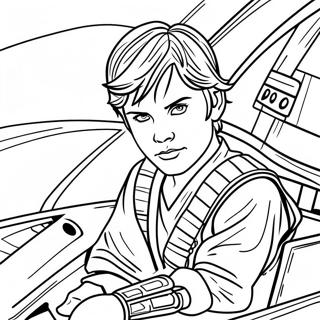 Young Anakin Skywalker In Podracer Coloring Page 60754-48107