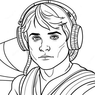 Young Anakin Skywalker In Podracer Coloring Page 60754-48108