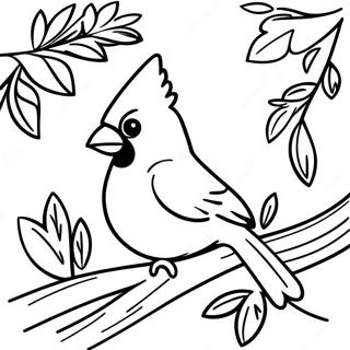 Realistic Cardinal Coloring Pages