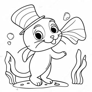 Cat In The Hat Fish Coloring Page 60783-48090