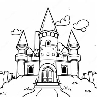 Colorful Mario Castle Adventure Coloring Page 60904-48190