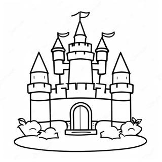 Colorful Mario Castle Adventure Coloring Page 60904-48192