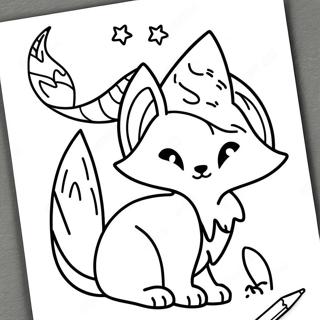 Cute Nocturnal Fox Coloring Page 60924-48220