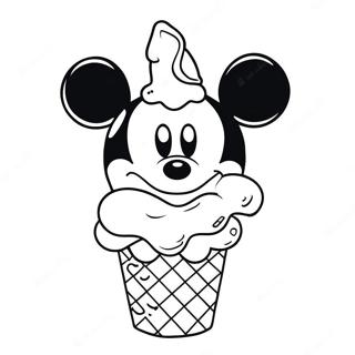 Mickey Mouse Ice Cream Coloring Pages