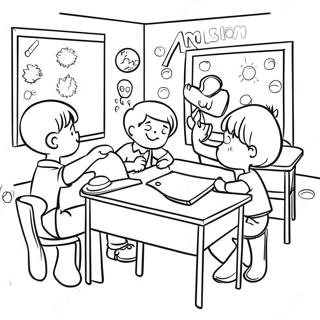 Fun Classroom Scene Coloring Page 60954-48250