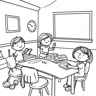 Fun Classroom Scene Coloring Page 60954-48252