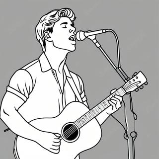 Shawn Mendes Singing On Stage Coloring Page 61024-48286