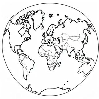 カラフルな大陸の地図 ぬりえページ 61054-48302