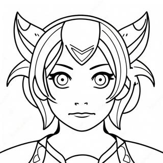 Anime Demon Girl Coloring Pages