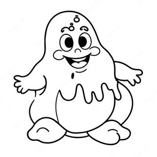 Cute Slimer Ghost Coloring Page 61114-48358