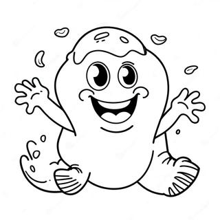 Cute Slimer Ghost Coloring Page 61114-48360