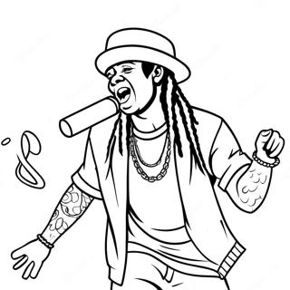 Lil Wayne Auf Der Bühne Ausmalbild 61124-48391