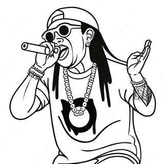 Lil Wayne Esityksessä Värittämissivu 61124-48392