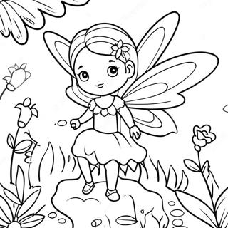 Magical Flower Fairy In A Garden Coloring Page 61144-48385