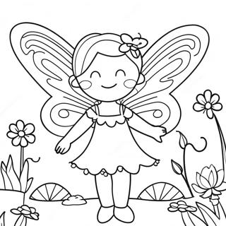 Magical Flower Fairy In A Garden Coloring Page 61144-48386