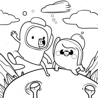 Página Para Colorir A Empolgante Aventura De Finn E Jake 611-492