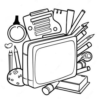 School Supplies Coloring Pages