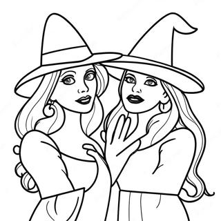 Witchy Sisters From Hocus Pocus Coloring Page 61264-48491