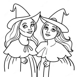 Witchy Sisters From Hocus Pocus Coloring Page 61264-48492