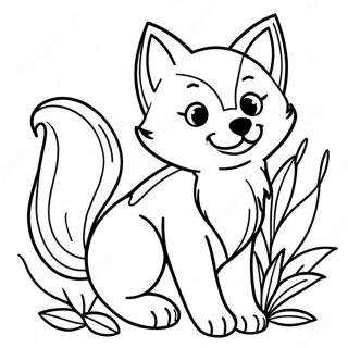 Cute Fox Coloring Pages