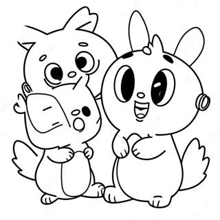 Cute Pikwik Pack Characters Coloring Page 61324-48529