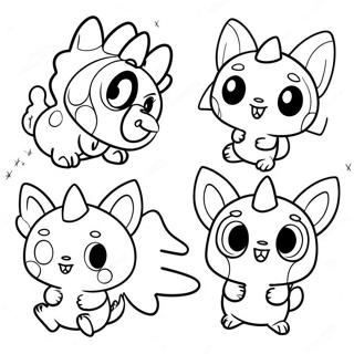 Cute Pikwik Pack Characters Coloring Page 61324-48530