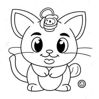 Cute Meowth With A Coin Coloring Page 61334-48536