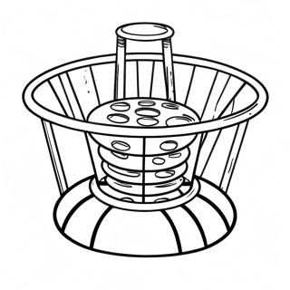 Colorful Disc Golf Basket Coloring Page 61344-48558