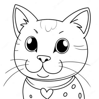 Pop Cat Coloring Pages