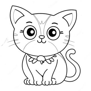 Pop Cat Coloring Pages