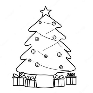 Easy Christmas Tree Coloring Page 61383-48570