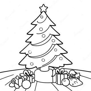 Easy Christmas Tree Coloring Page 61383-48571