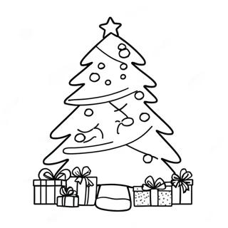 Easy Christmas Tree Coloring Page 61383-48572