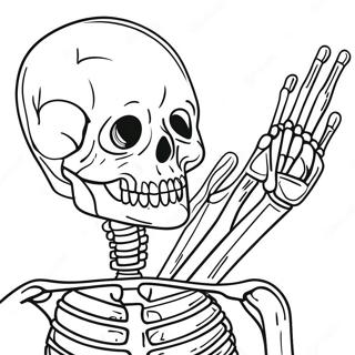 X Ray Skeleton Coloring Page 61403-48595