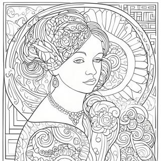 Gustav Klimt Coloring Pages