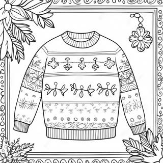 Christmas Sweater Coloring Pages