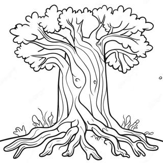 Realistic Tree Coloring Pages