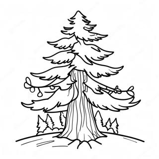 Majestätischer Kieferbaum Ausmalbild 61494-48663