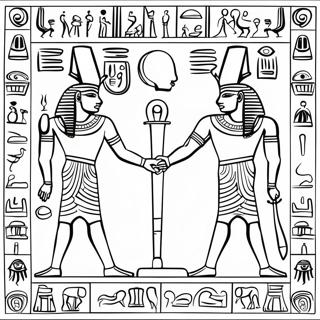 Ancient Egyptian Hieroglyphs Coloring Page 61534-48681