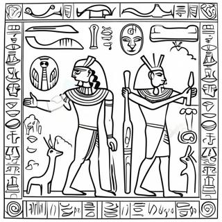 Ancient Egyptian Hieroglyphs Coloring Page 61534-48682