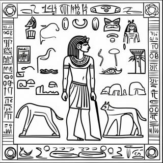 Ancient Egyptian Hieroglyphs Coloring Page 61534-48683