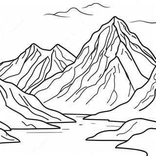 Majestic Mountain Range Coloring Page 61544-48699